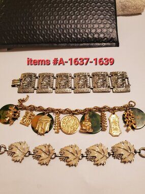 3 Bracelets, items # A 1367-1369, wt.164 grams.